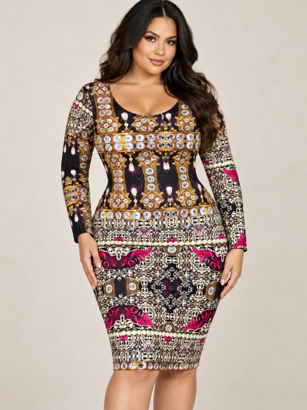ASOS CURVE JEWEL BODYCON DRESS SZ 16